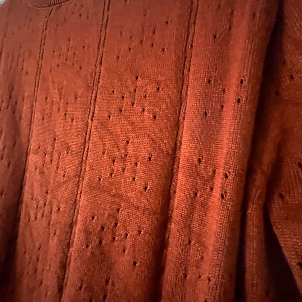 Rust Orange Knit Sweater